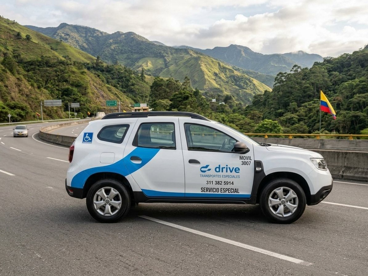 Renault Duster de DRIVE, servicio especial de placa blanca, en carretera de montaña